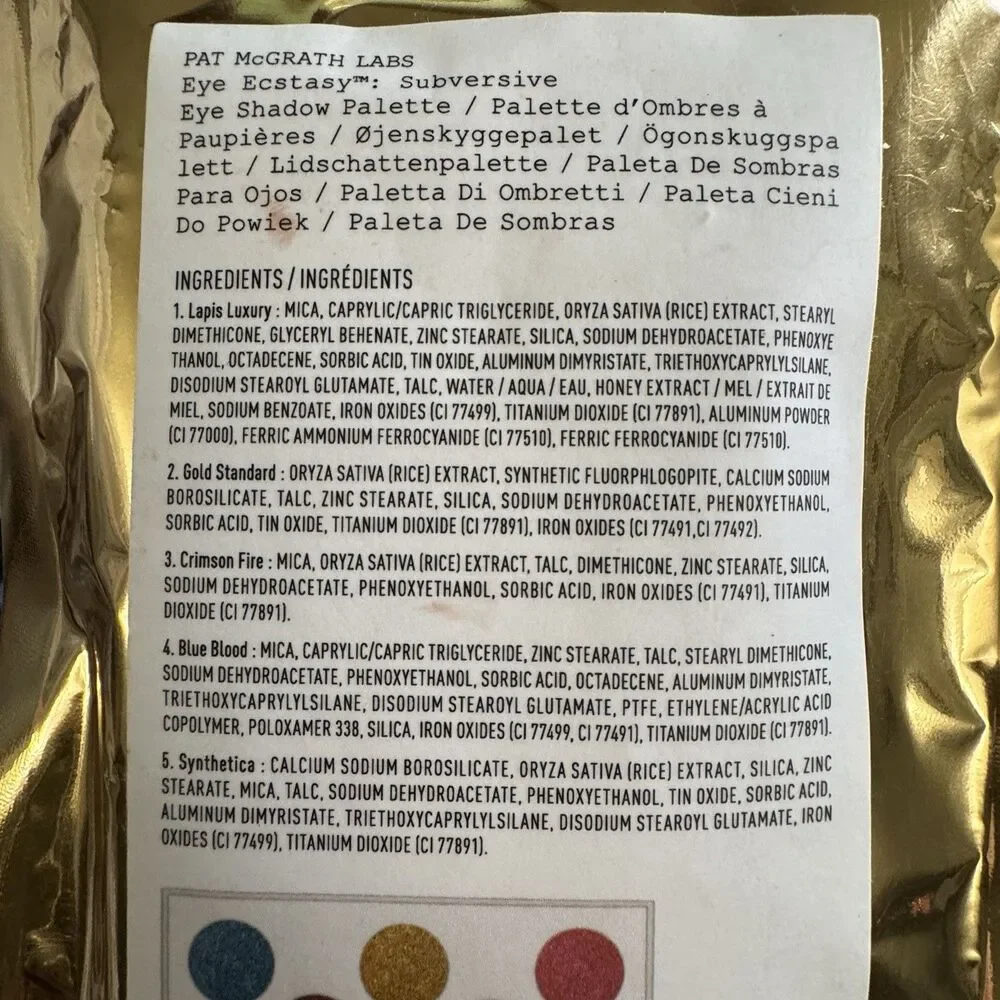 Pat McGrath Labs Eye Ecstasy Submersive Palette Eyeshadow Bright Colors Blue NIP